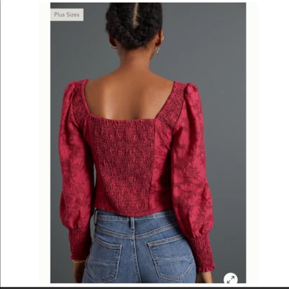 NWT Anthropologie Romantic Puff-Sleeved Blouse - Picture 3 of 9